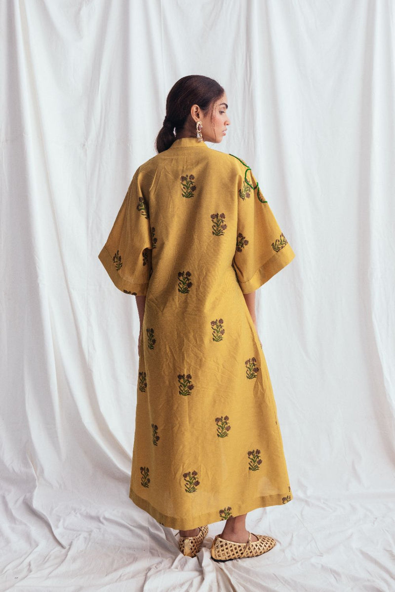 Nimbu Silk Day Dress silk by JodiLife for women in Singapore