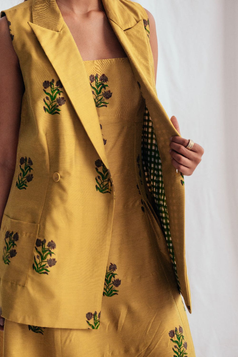 Nimbu Silk Blazer silk by JodiLife for women in Singapore