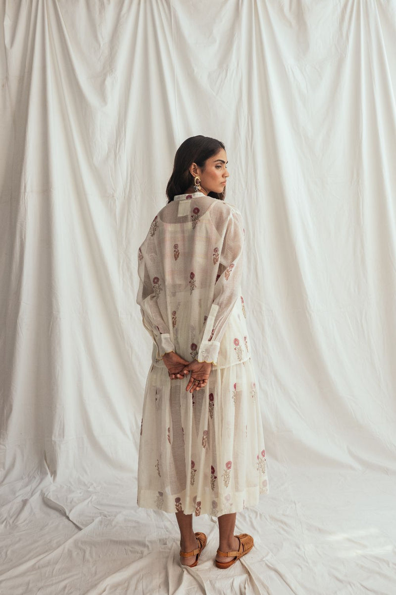 Kulfi Scallop Shirt chanderi by JodiLife for women in Singapore