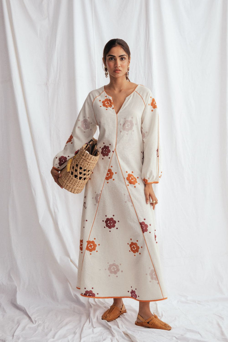 Thandai Peasent Dress cotton by JodiLife for women in Singapore