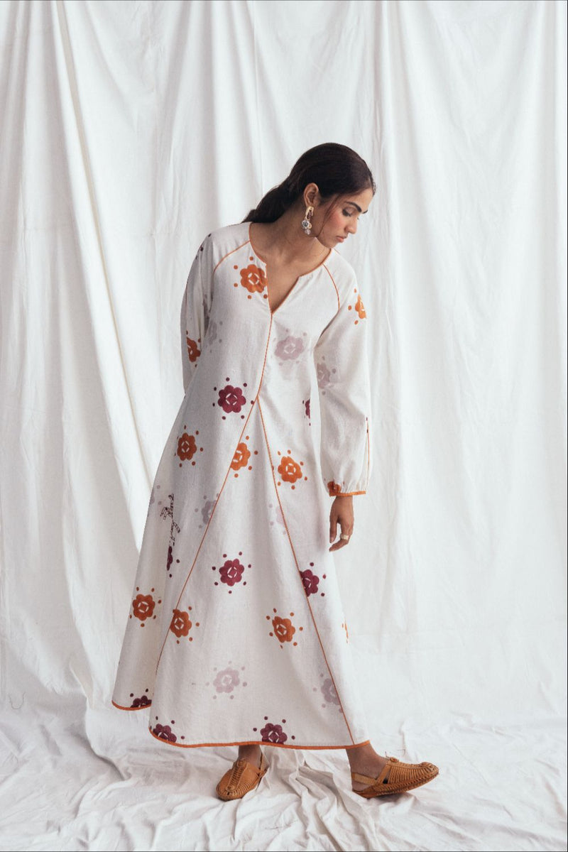 Thandai Peasent Dress cotton by JodiLife for women in Singapore