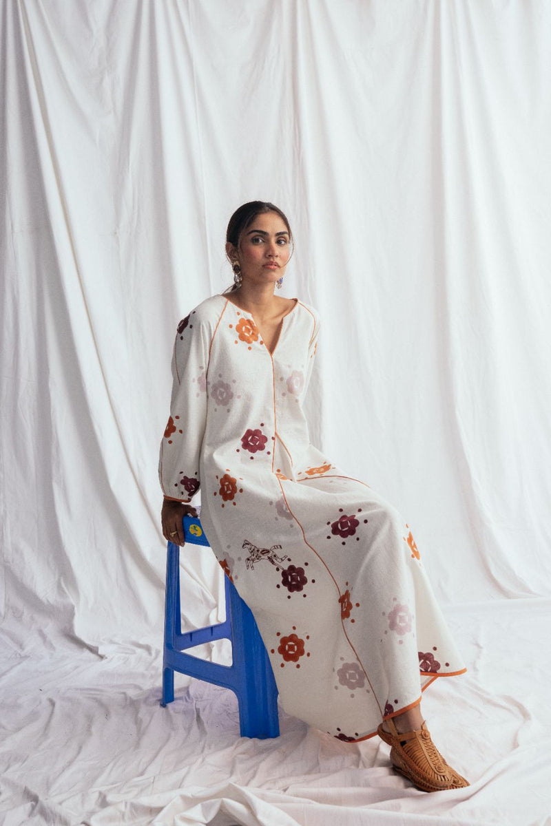 Thandai Peasent Dress cotton by JodiLife for women in Singapore