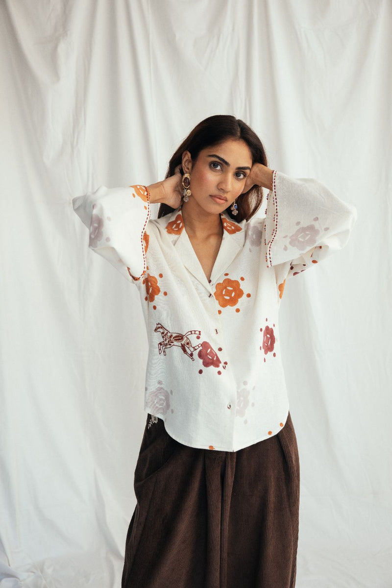 Thandai Shirt cotton by JodiLife for women in Singapore