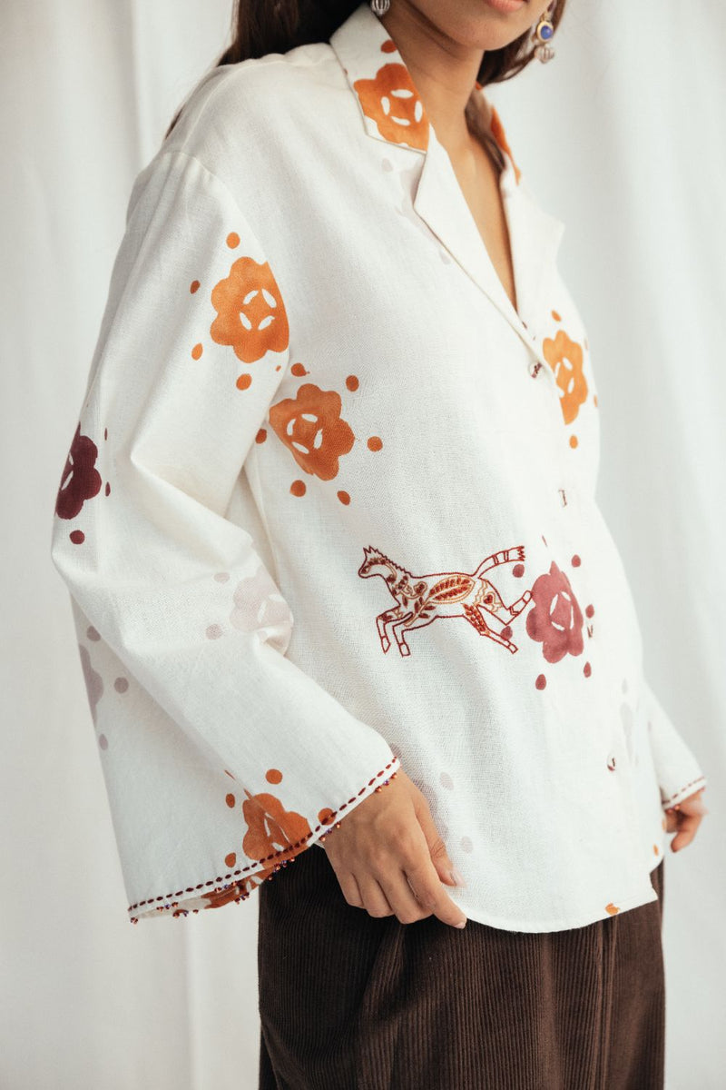 Thandai Shirt cotton by JodiLife for women in Singapore