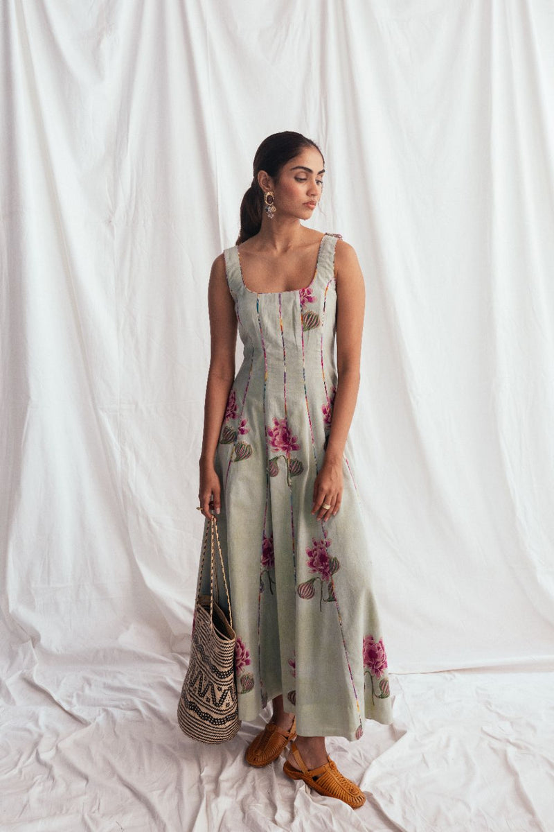 Gulkand Panel Dress cotton by JodiLife for women in Singapore