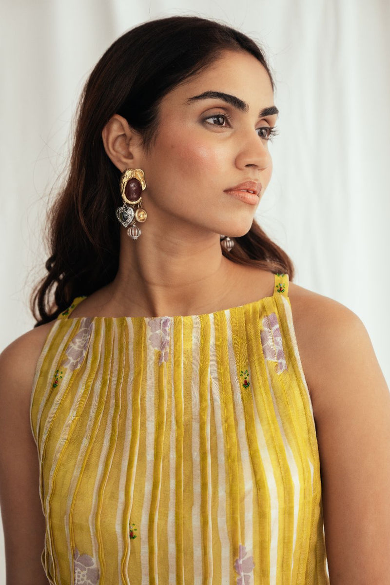 Dhoop Pleated Top chanderi by JodiLife for women in Singapore
