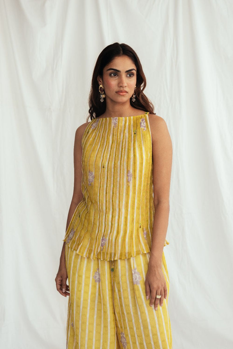 Dhoop Pleated Top chanderi by JodiLife for women in Singapore