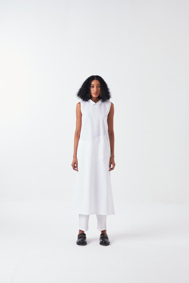 MOON JACKET CO-ORD-SAND & WHITE (SET OF 3) poplin by THREE for women in Singapore