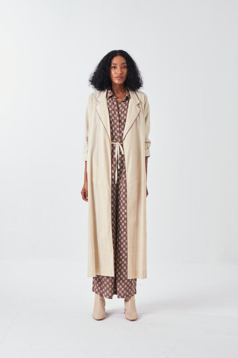 BACK FLORAL DRAWSTRING JACKET-IVORY poplin by THREE for women in Singapore