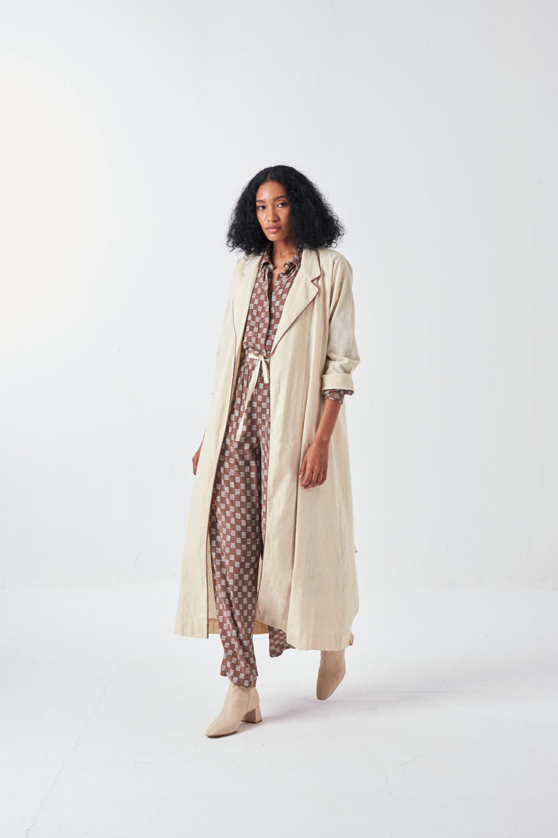 BACK FLORAL DRAWSTRING JACKET-IVORY poplin by THREE for women in Singapore