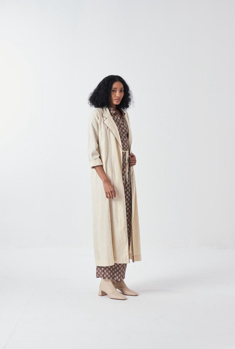 BACK FLORAL DRAWSTRING JACKET-IVORY poplin by THREE for women in Singapore