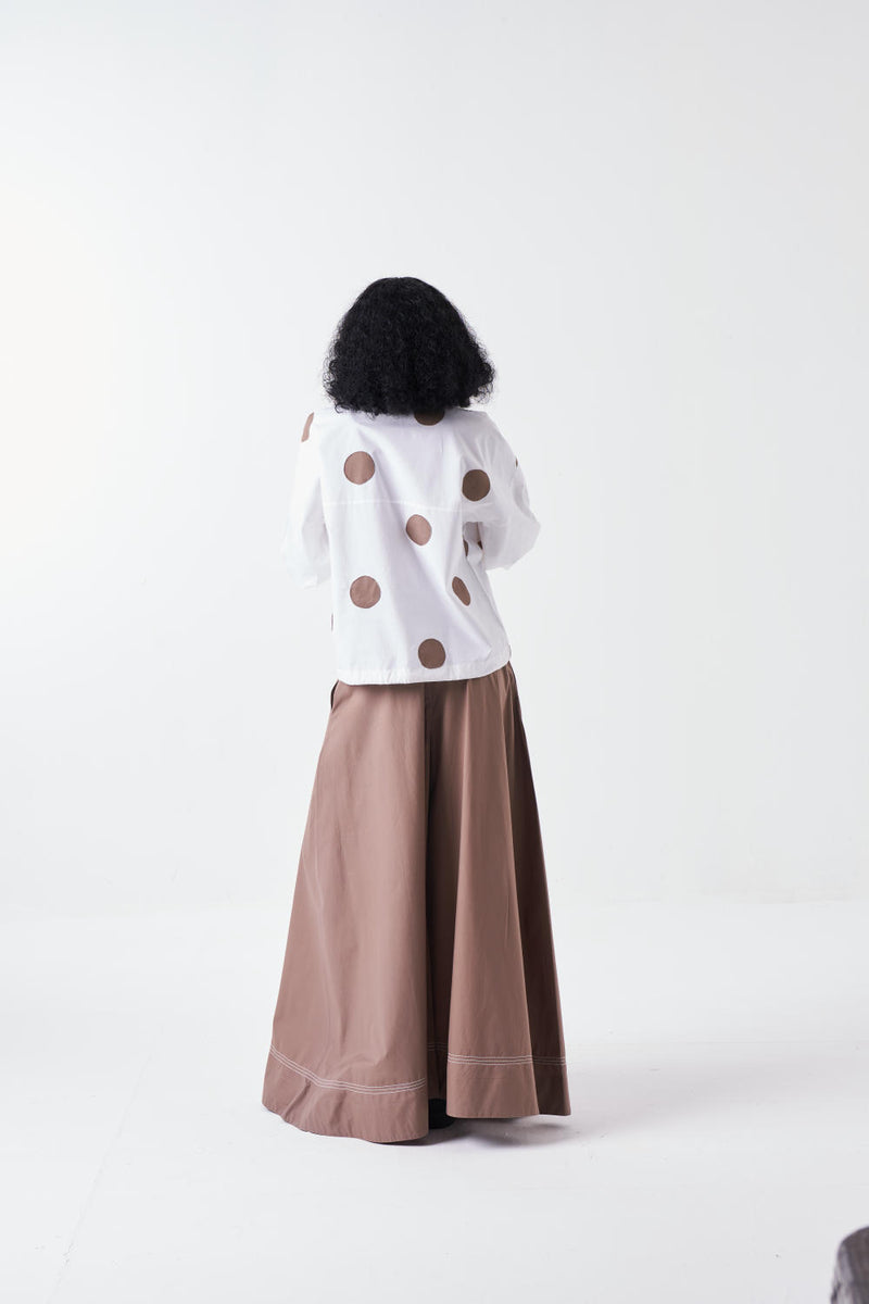 DRAWSTRING TOP-WHITE chanderi by THREE for women in Singapore