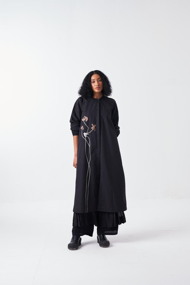 POPPY BACK YOKE JACKET-BLACK poplin by THREE for women in Singapore