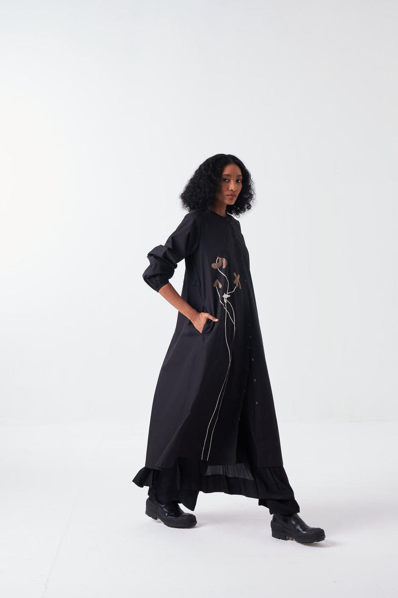 POPPY BACK YOKE JACKET-BLACK poplin by THREE for women in Singapore