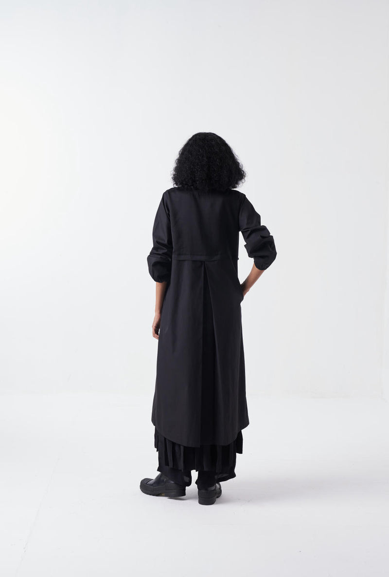 POPPY BACK YOKE JACKET-BLACK poplin by THREE for women in Singapore