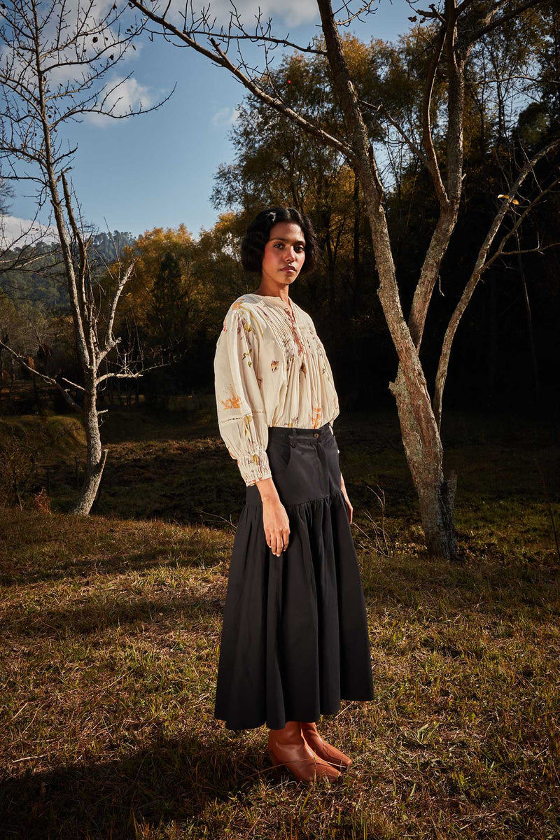 Phantom Skirt cotton by Khara Kapas in black for women in Singapore
