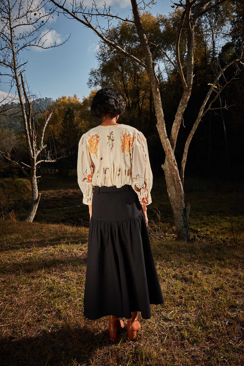 Phantom Skirt cotton by Khara Kapas in black for women in Singapore
