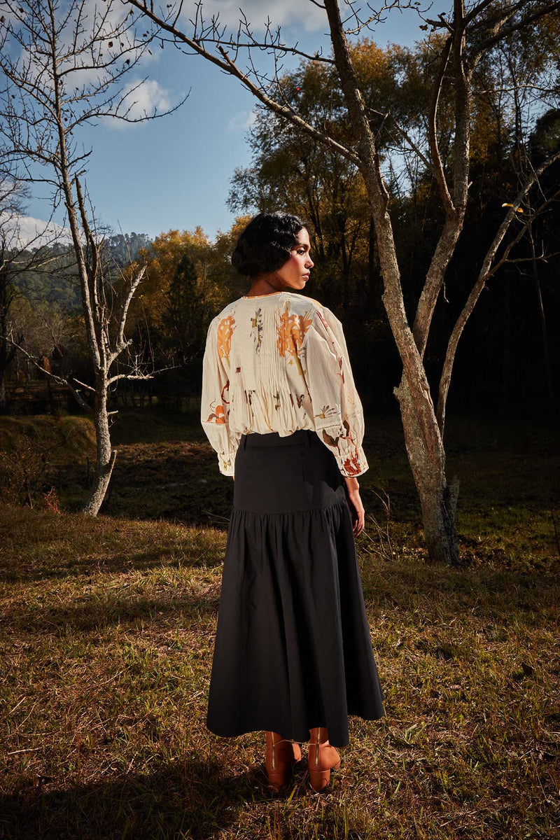 Phantom Skirt cotton by Khara Kapas in black for women in Singapore