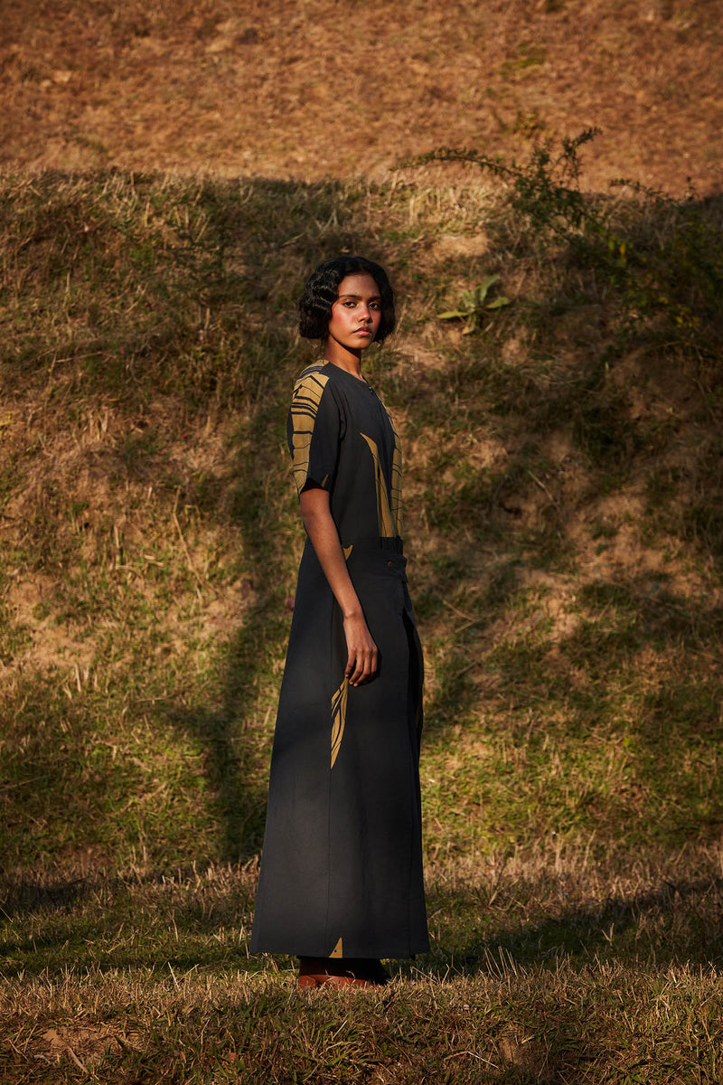 Highland Jumpsuit oxford by Khara Kapas in grey for women in Singapore