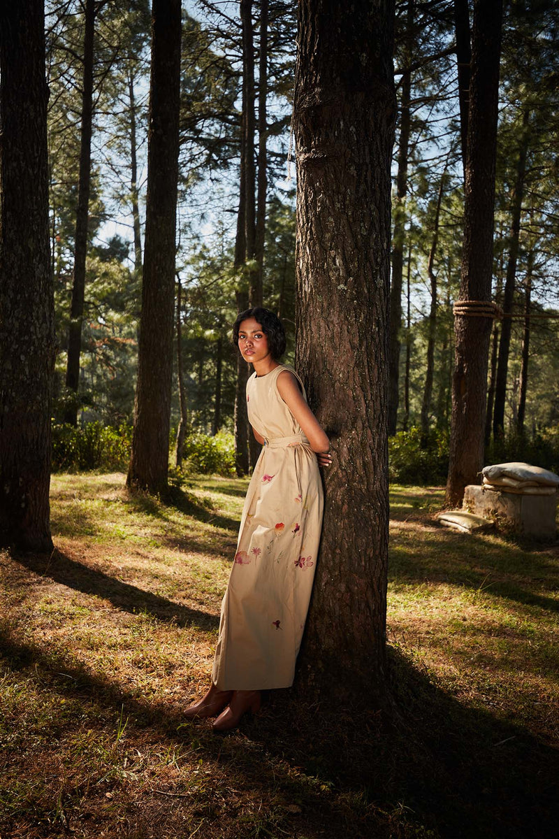 Sandstone Jumpsuit oxford by Khara Kapas for women in Singapore