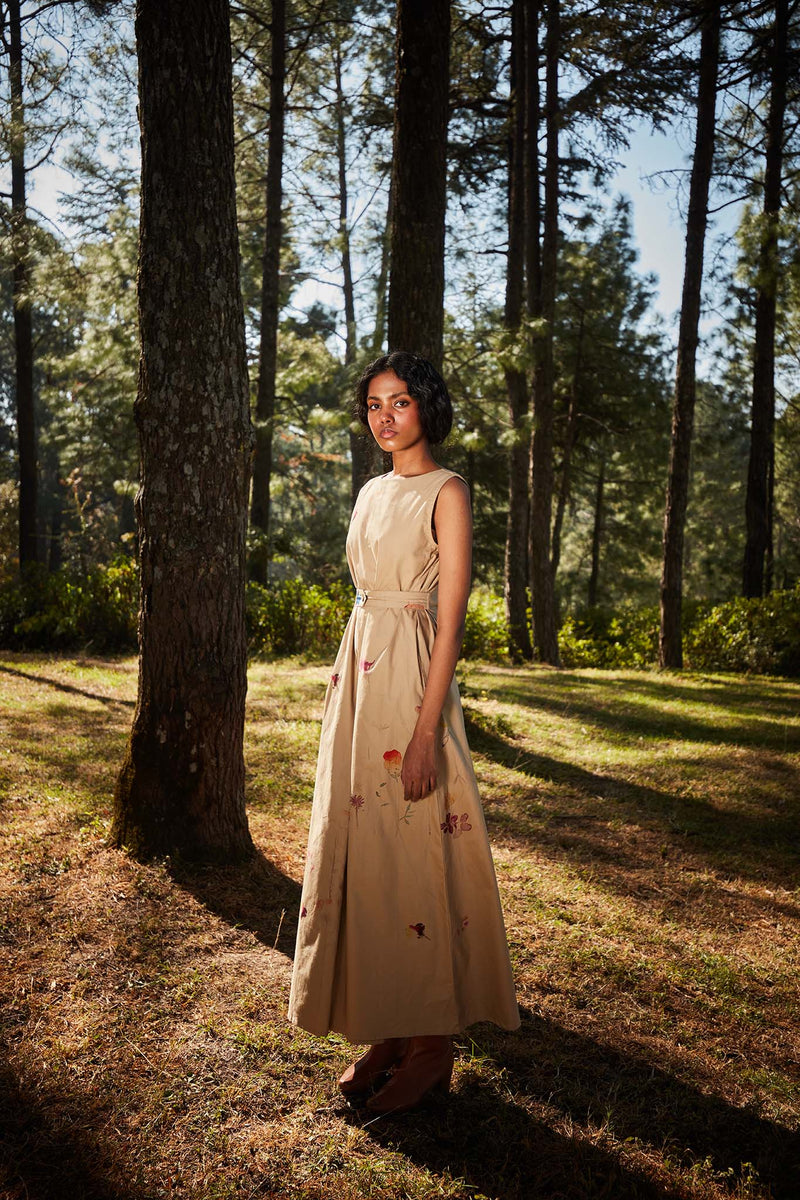 Sandstone Jumpsuit oxford by Khara Kapas for women in Singapore