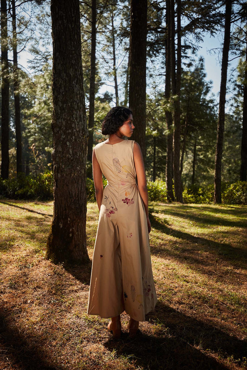 Sandstone Jumpsuit oxford by Khara Kapas for women in Singapore