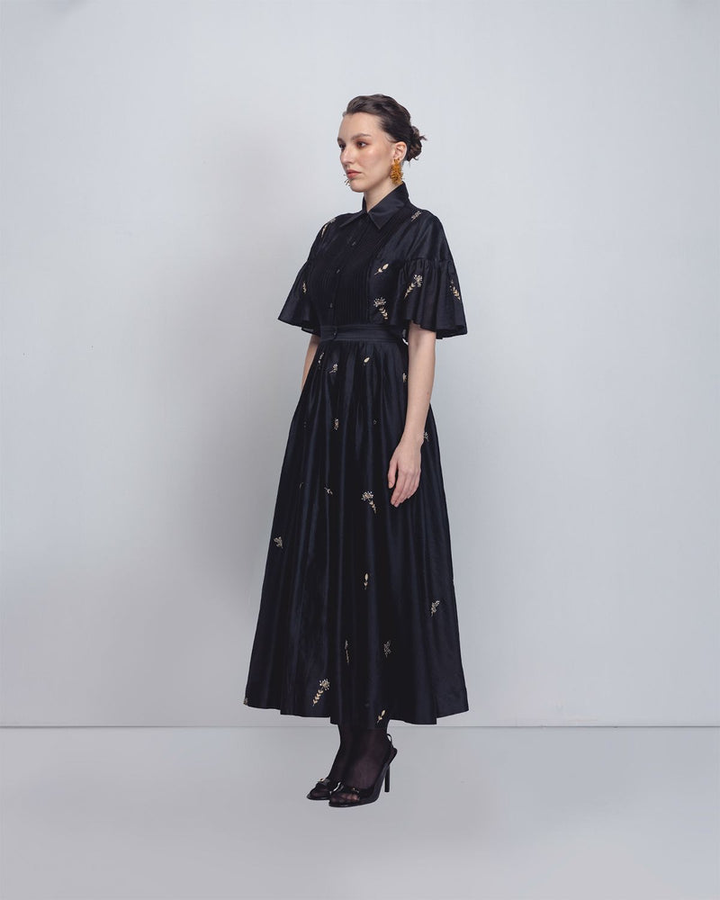 Fons Dress - Black cotton Buy Fons Dress - Black from C&W | Dresses for Women by Leh Studios in black color for women in Singapore
