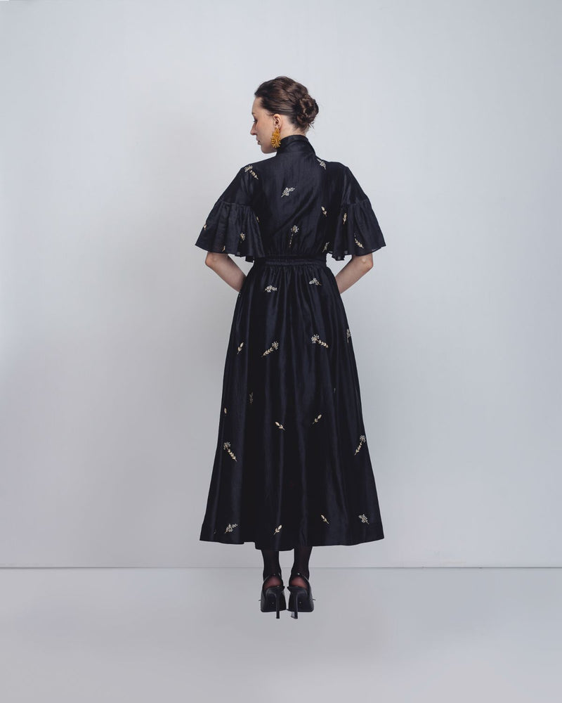 Fons Dress - Black cotton Buy Fons Dress - Black from C&W | Dresses for Women by Leh Studios in black color for women in Singapore