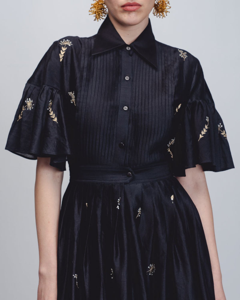 Fons Dress - Black cotton Buy Fons Dress - Black from C&W | Dresses for Women by Leh Studios in black color for women in Singapore