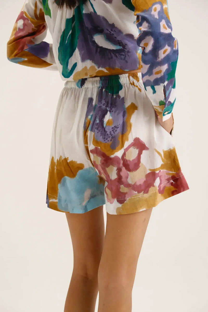 Farah White Shirt & Short Set