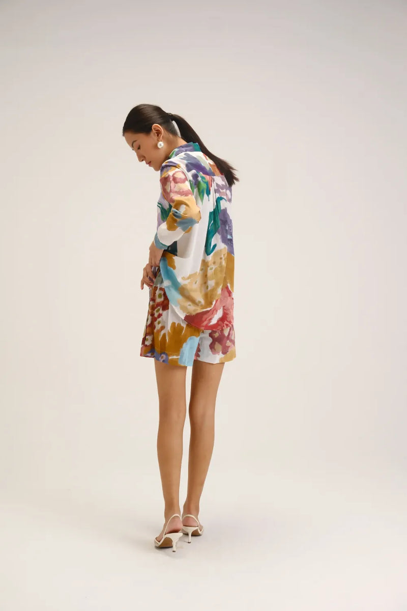 Farah White Shirt & Short Set