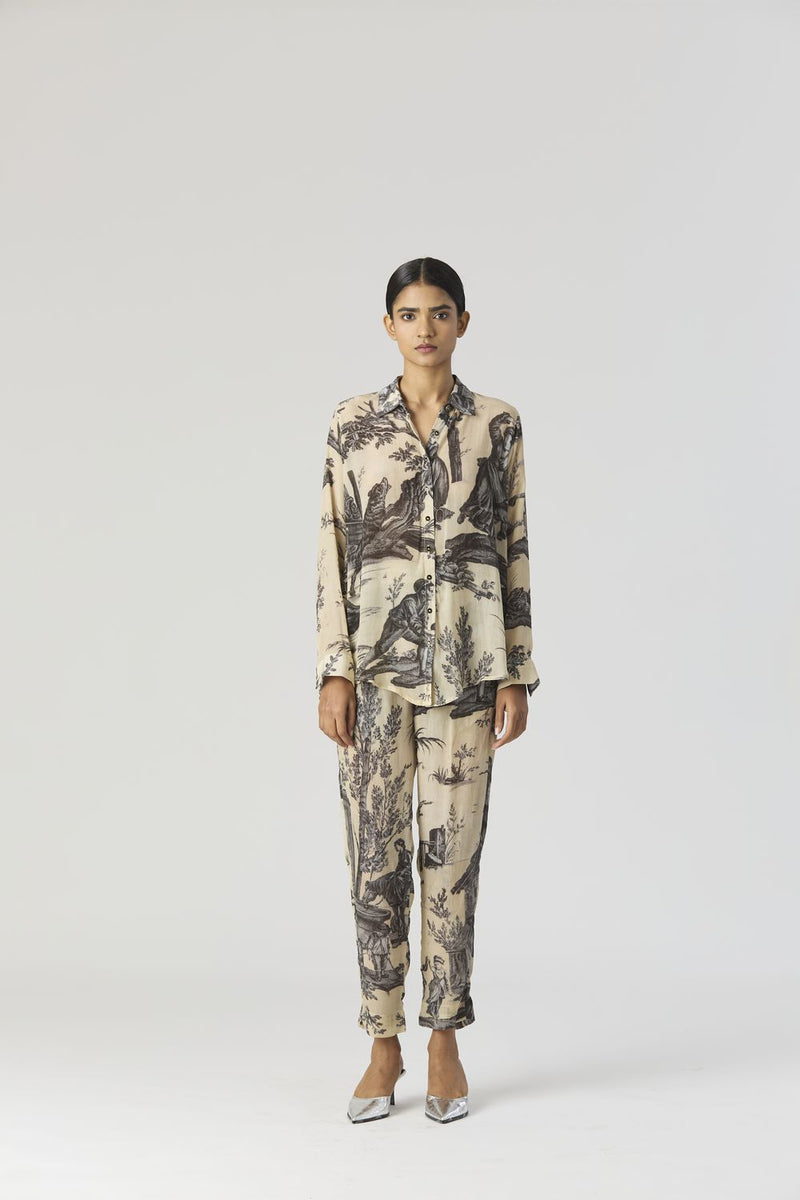 FESTA CO-ORD SET by Yam in grey color for women in Singapore