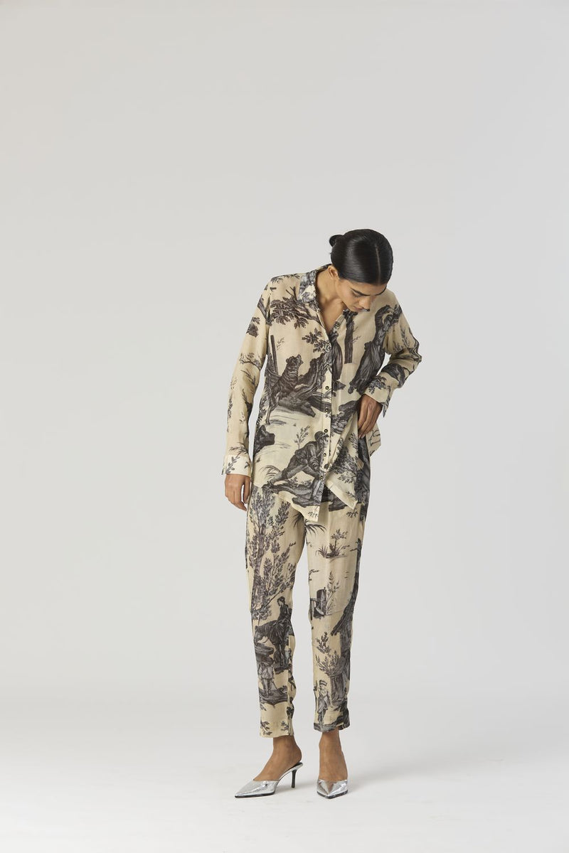 FESTA CO-ORD SET by Yam in grey color for women in Singapore
