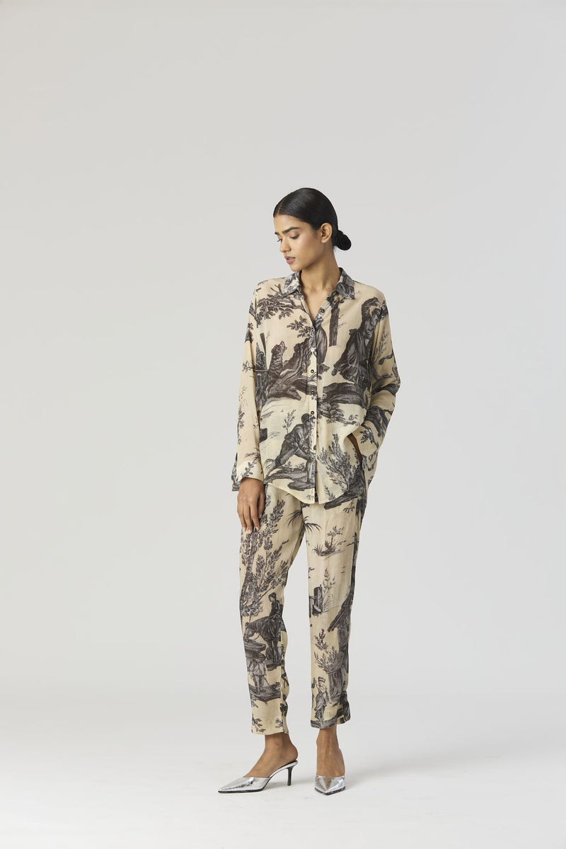 FESTA CO-ORD SET by Yam in grey color for women in Singapore