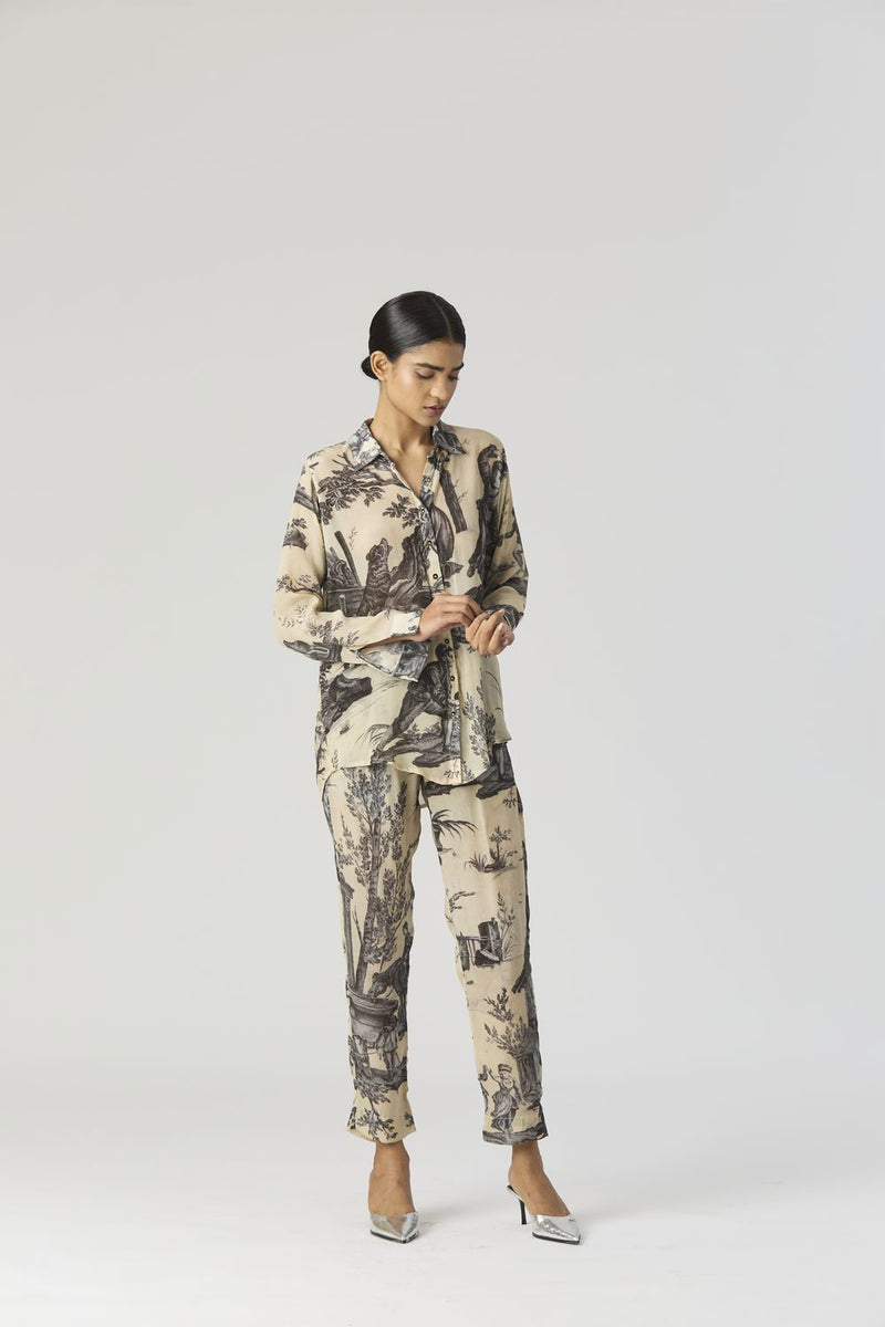 FESTA CO-ORD SET by Yam in grey color for women in Singapore