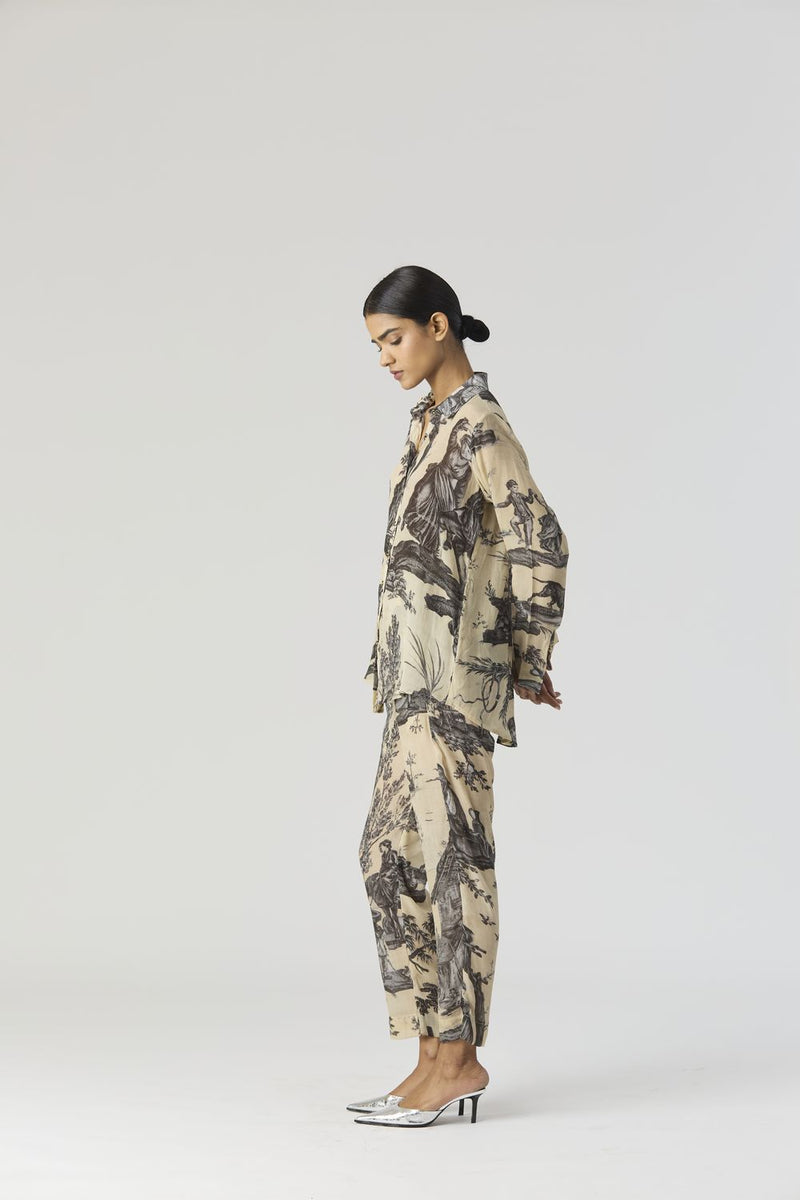 FESTA CO-ORD SET by Yam in grey color for women in Singapore