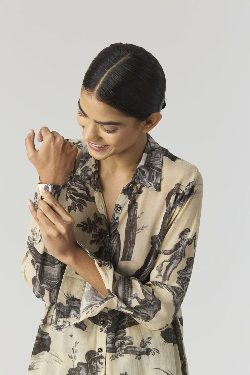 FESTA CO-ORD SET by Yam in grey color for women in Singapore