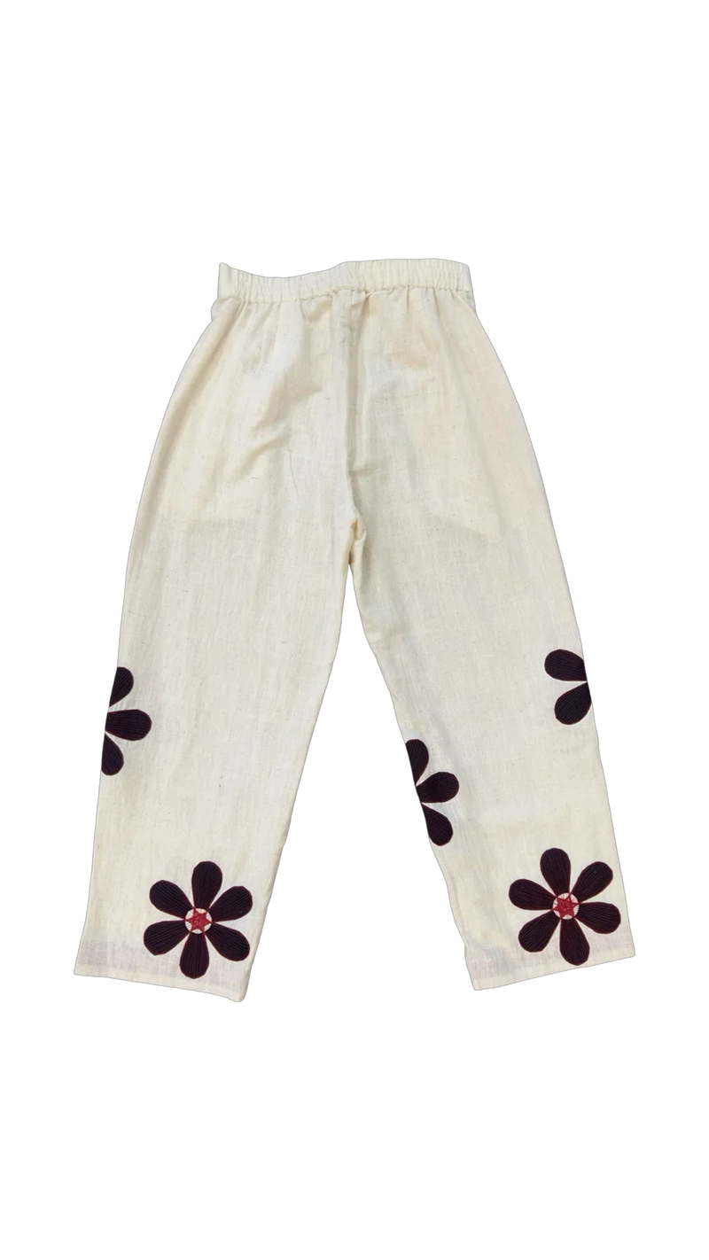 Florist Pants SS-Black, White and Red kala cotton pant/trouser by Ka-Sha in black for women in Singapore