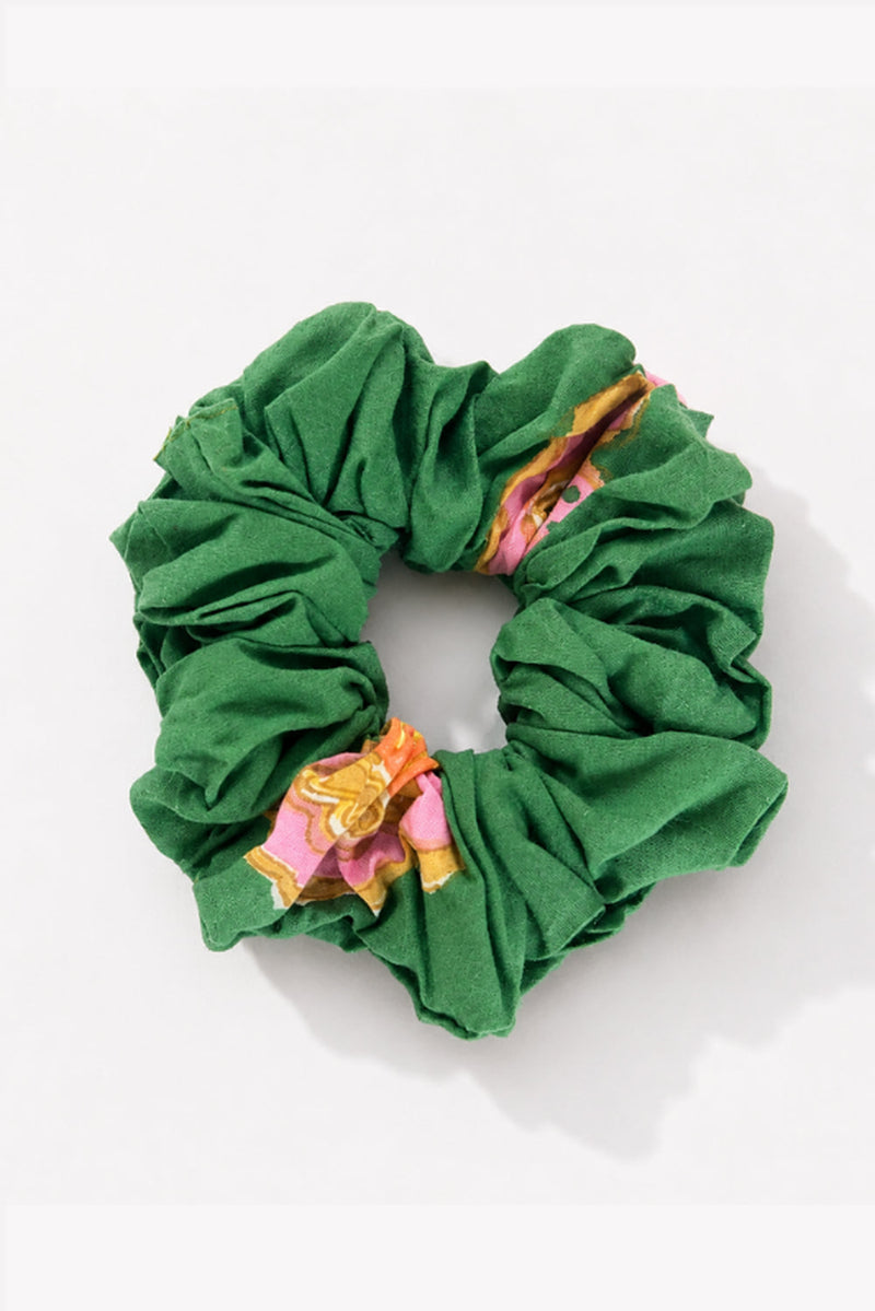 Flow Scrunchie muslin silk hair accessorie by JodiLife in green for women in Singapore