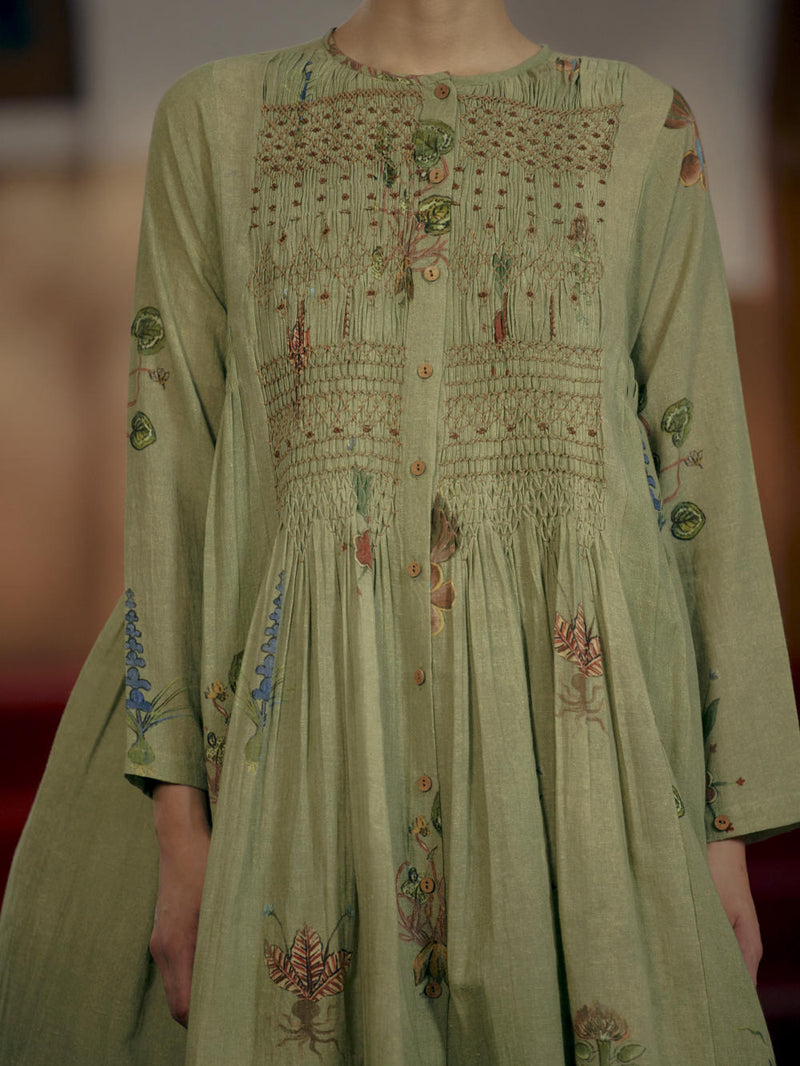 Frida Dress - Botanical Green by CORD for in Singapore