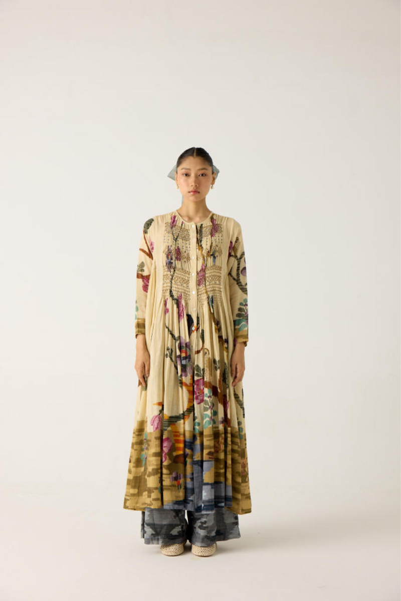 FRIDA SET- SAFARI (FRIDA DRESS+ CAMO PANTS) cotton by CORD in multi for women in Singapore