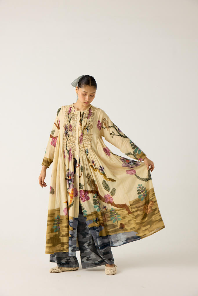 FRIDA SET- SAFARI (FRIDA DRESS+ CAMO PANTS) cotton by CORD in multi for women in Singapore