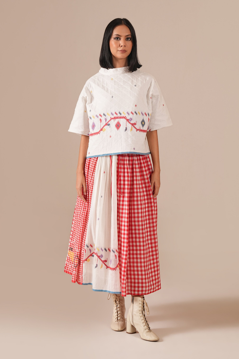 GARNET IVORY SET 100% cotton Buy GARNET IVORY SET from C&W | Co-Ord Sets for Women by Indigo Dreams in red color for women in Singapore