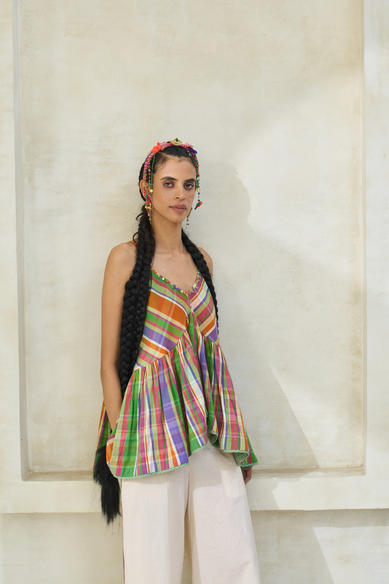 Gigi Top cotton by SWATTI KAPOOR in multi color for women in Singapore