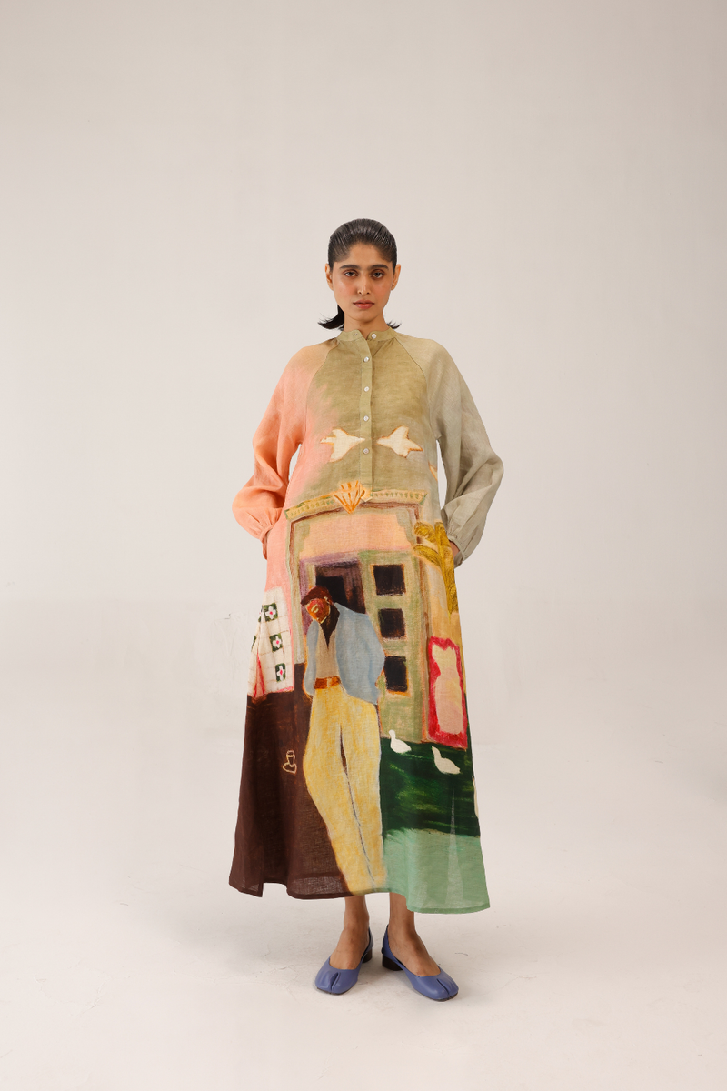 GOA DRESS - MORNING COFFEE all linen by CORD for women in Singapore