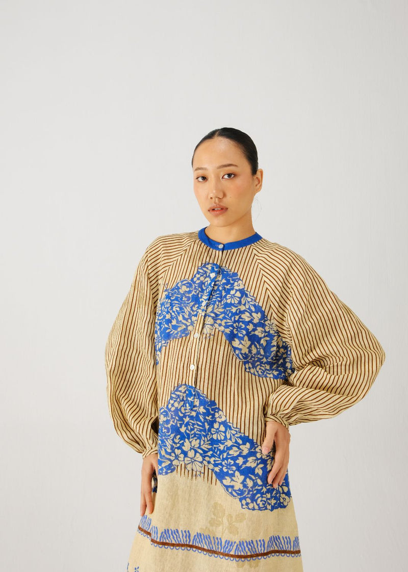 Goa dress-Bluebell linen by CORD for women in Singapore