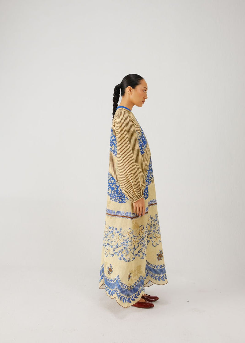 Goa dress-Bluebell linen by CORD for women in Singapore