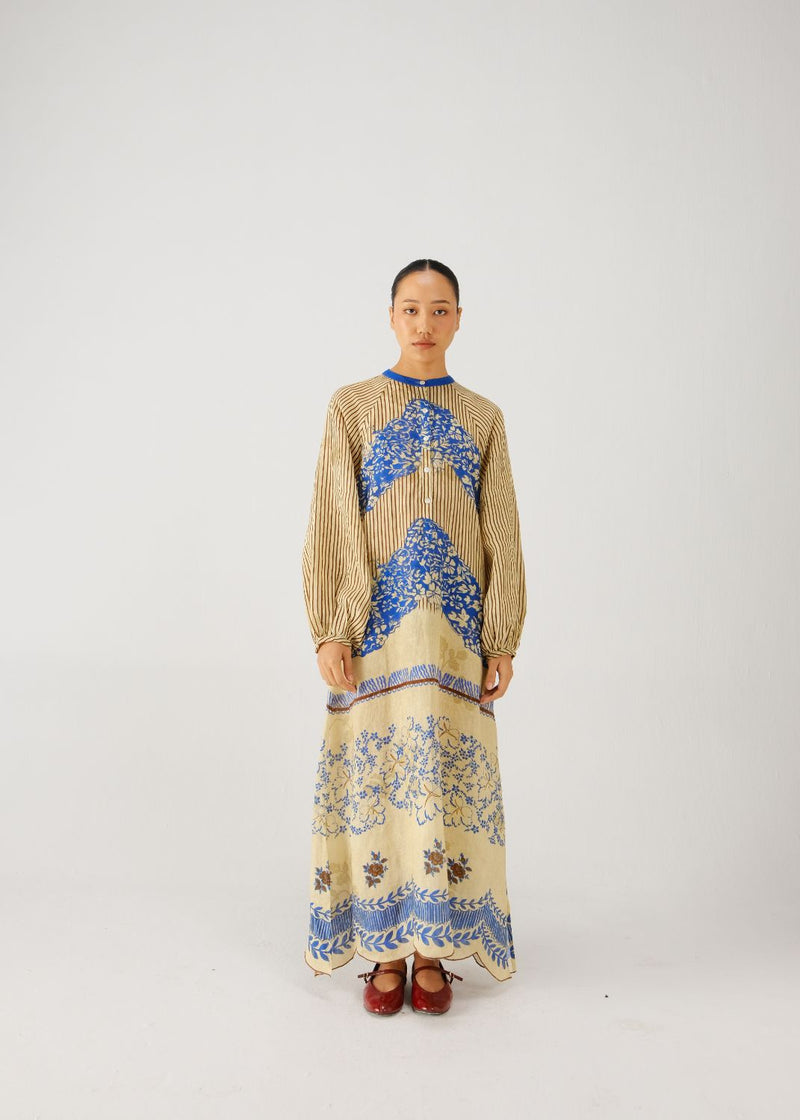 Goa dress-Bluebell linen by CORD for women in Singapore