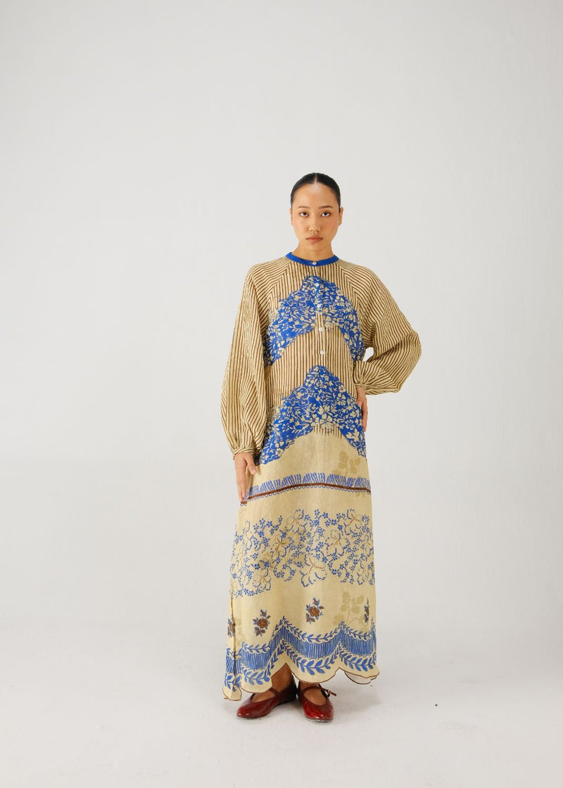 Goa dress-Bluebell linen by CORD for women in Singapore