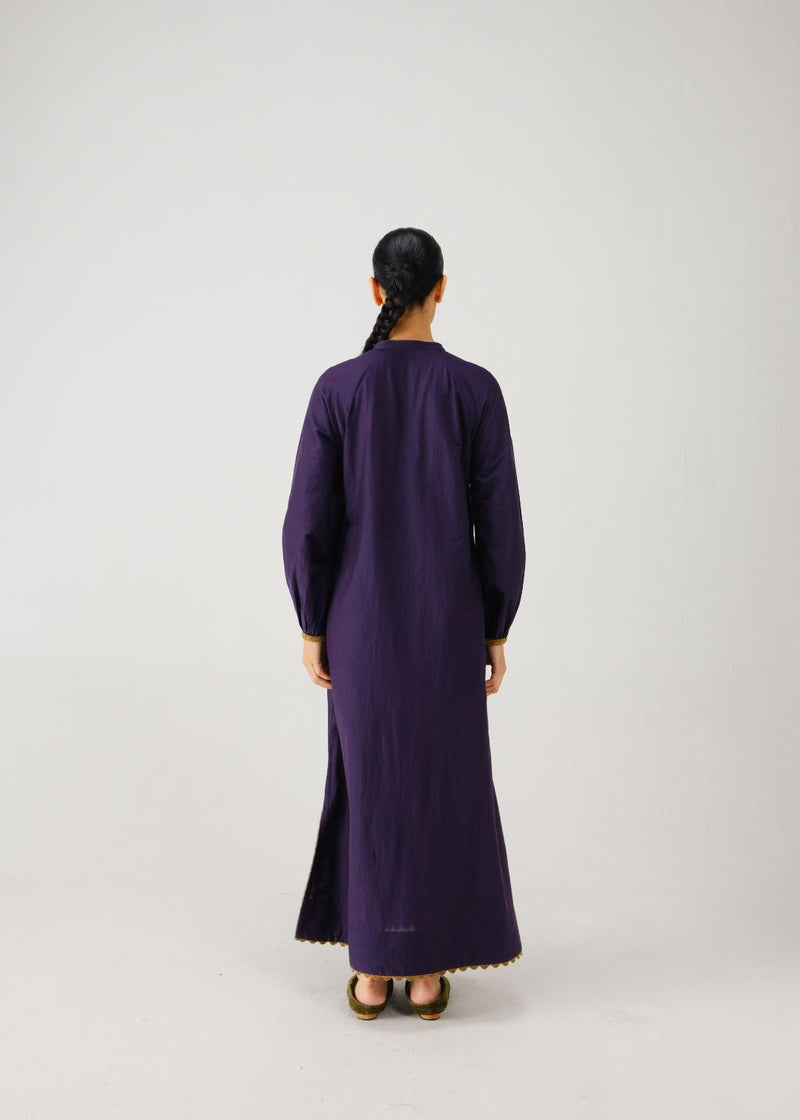 Goa dress-Ink band emb. silk by CORD for women in Singapore